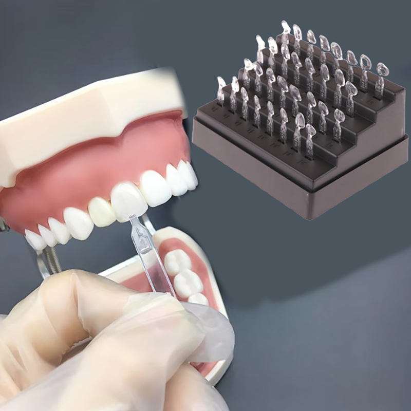 Teeth Whitening Moulds - 32個入り歯科用ベニアモールドキット、歯科用直接コンポジットベニアシステム、コンポジットレジンモールド、前歯用ライト、口腔清掃ツール
