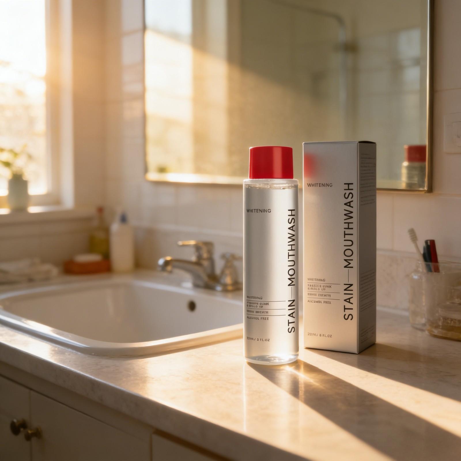 歯を白くし、口臭を除去し、息を爽やかにし、清涼感を与える、ア - Teeth Whitening Mouthwash のレビューと価格