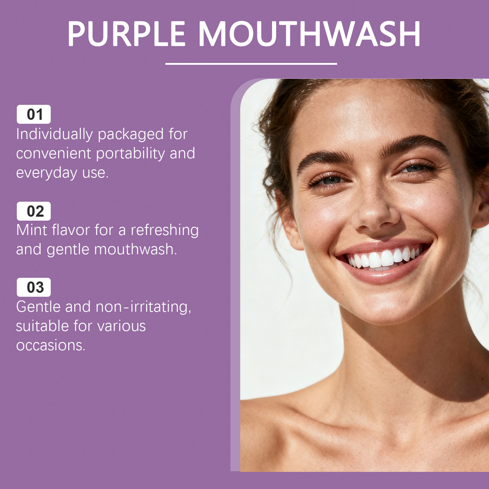 紫色のマウスウォッシュ、色補正ミント、アルコールフリー、歯の - Teeth Whitening Mouthwash のレビューと価格
